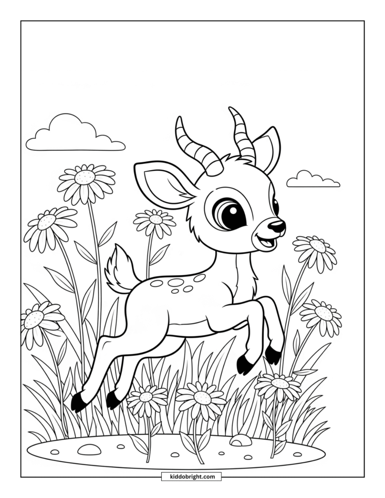 Antelope coloring pages free download