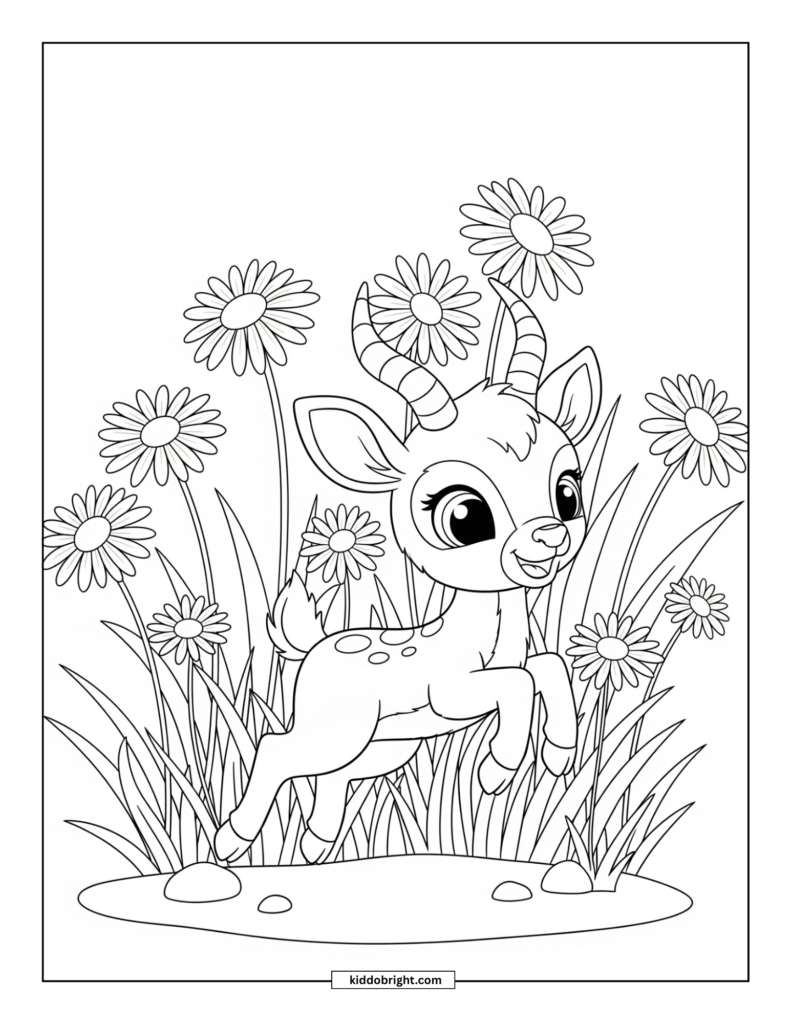 Antelope coloring pages free download