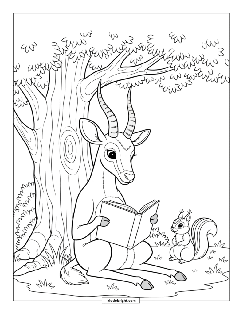 Antelope coloring pages free download