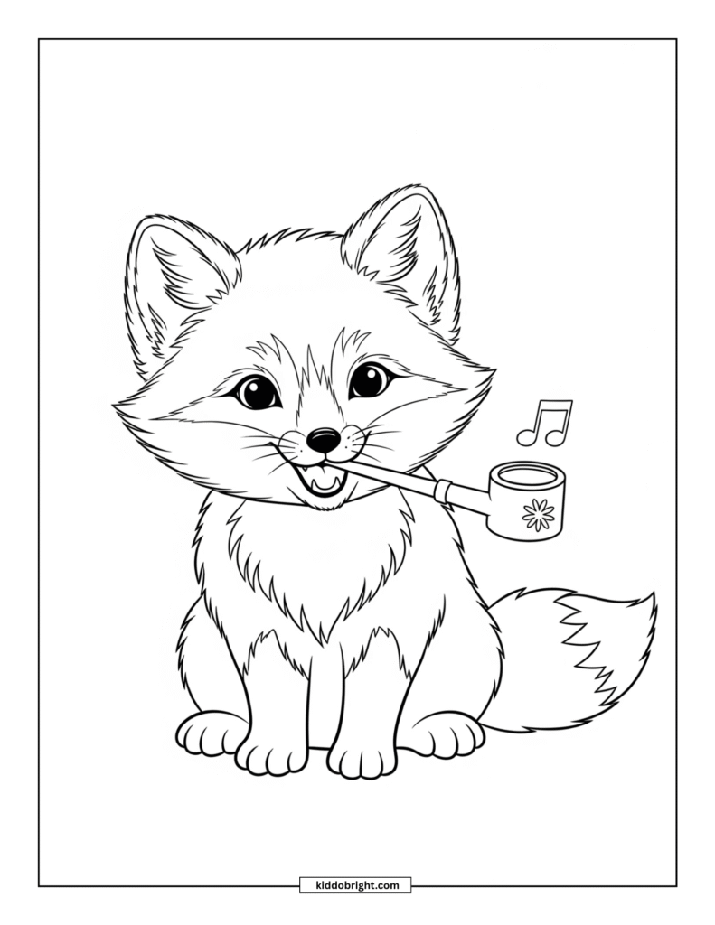Arctic fox coloring pages free download
