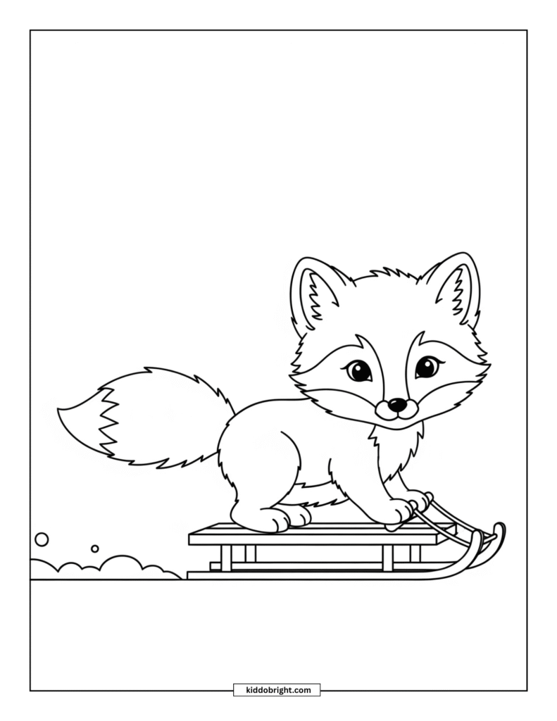Arctic fox coloring pages free download