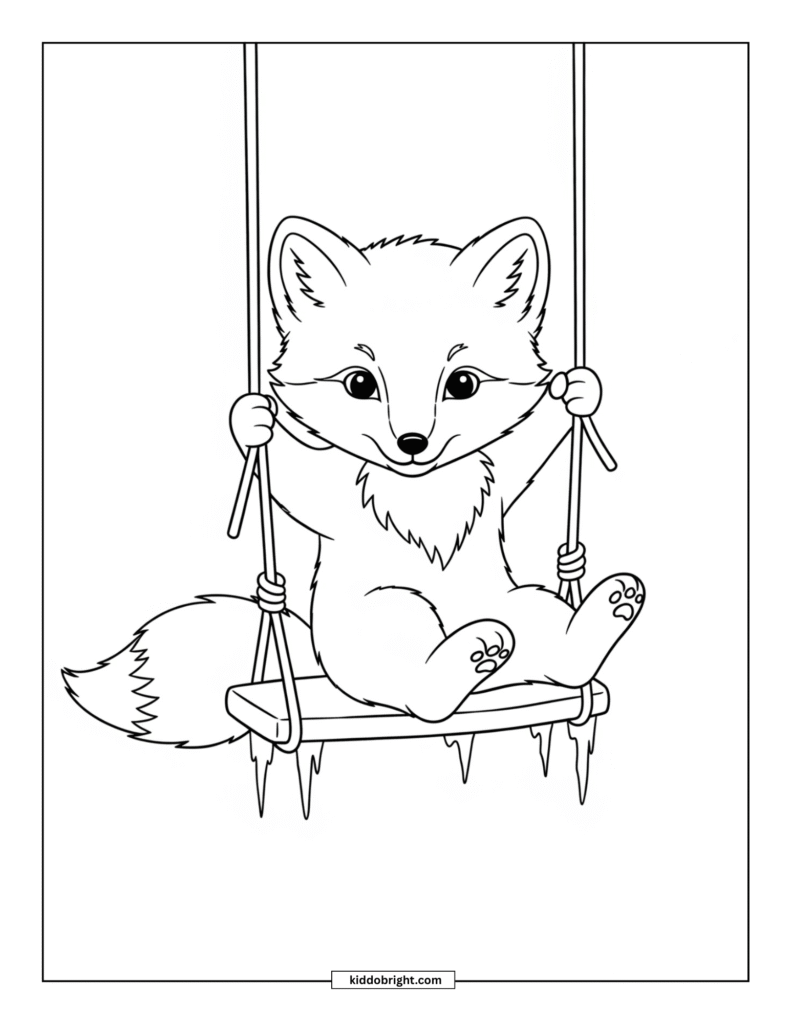 Arctic fox coloring pages free download