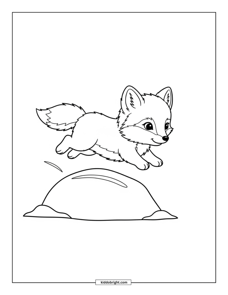 Arctic fox coloring pages free download