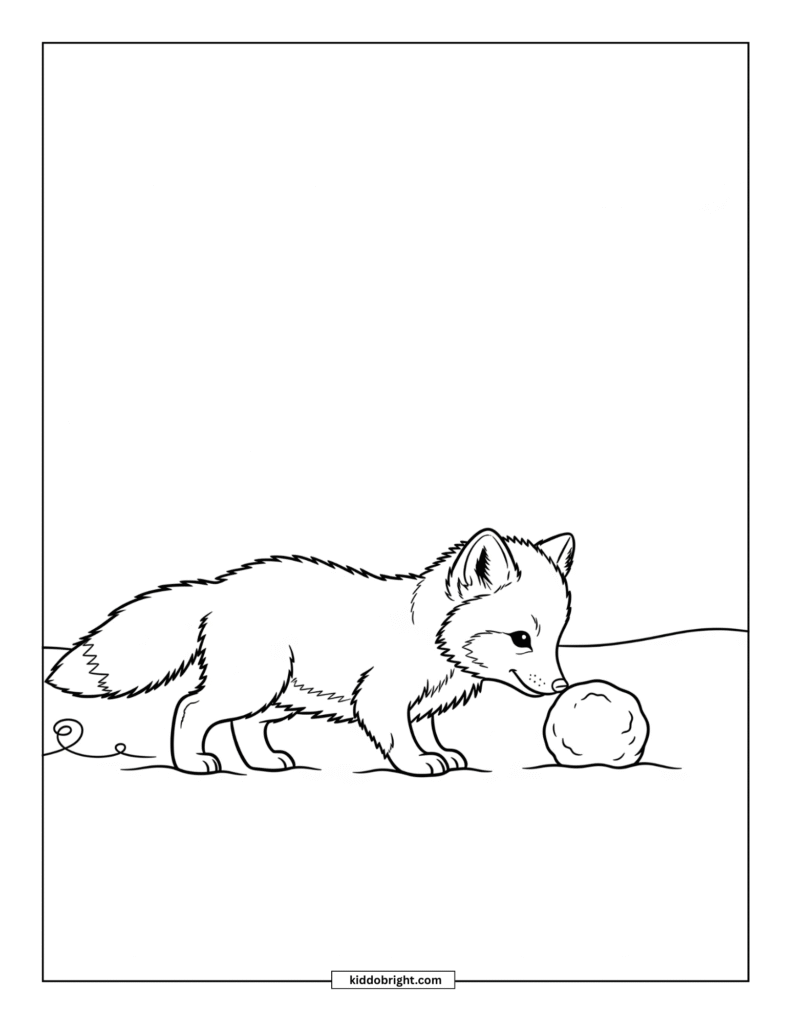 Arctic fox coloring pages free download