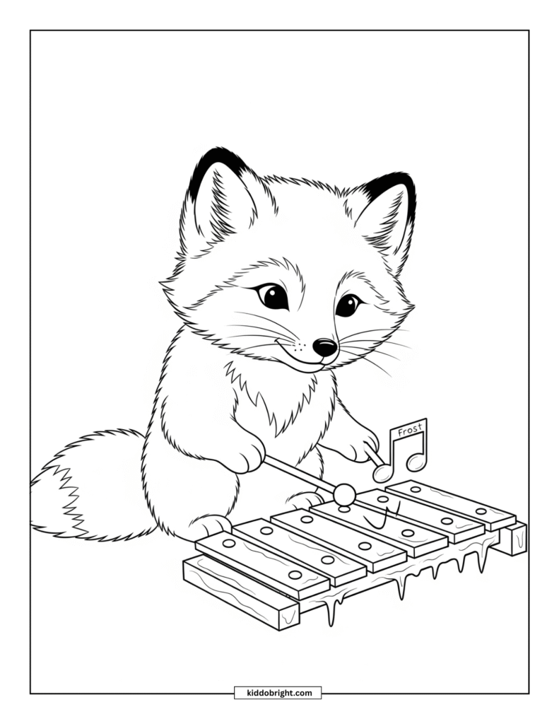 Arctic fox coloring pages free download