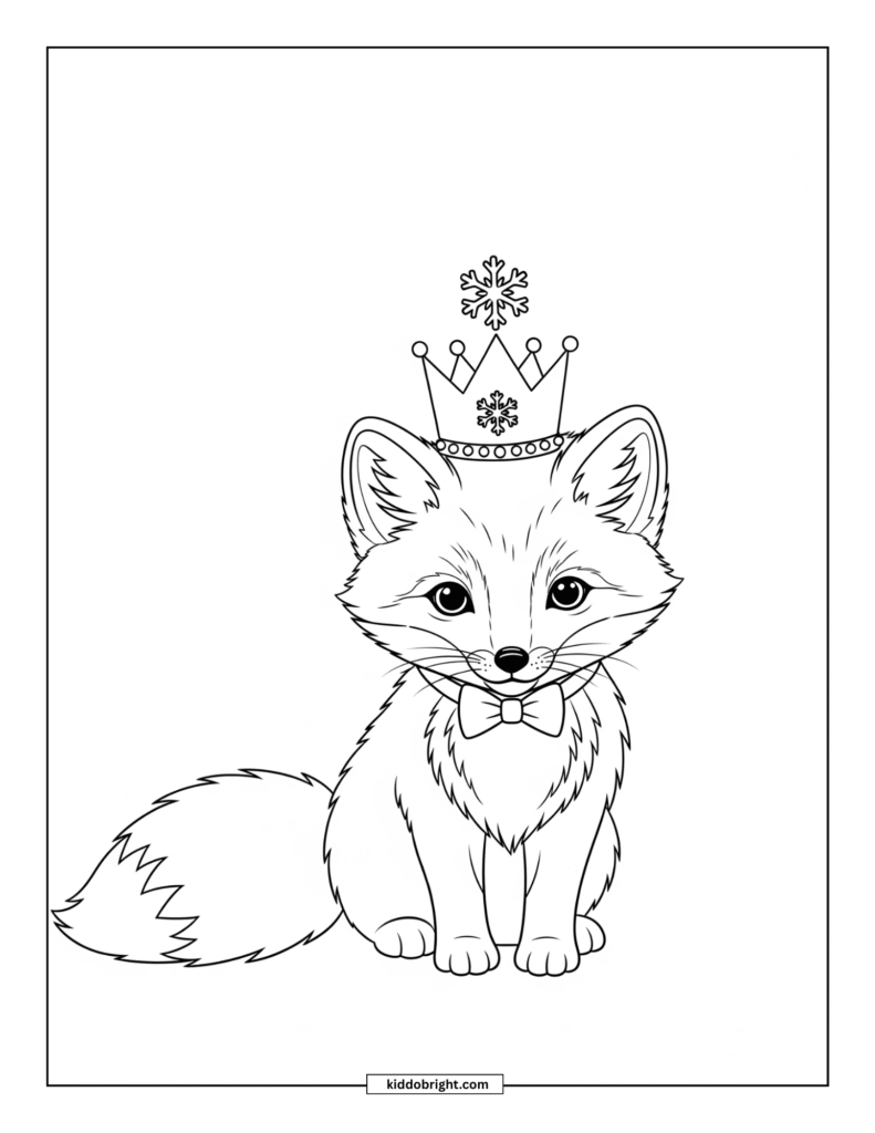 Arctic fox coloring pages free download