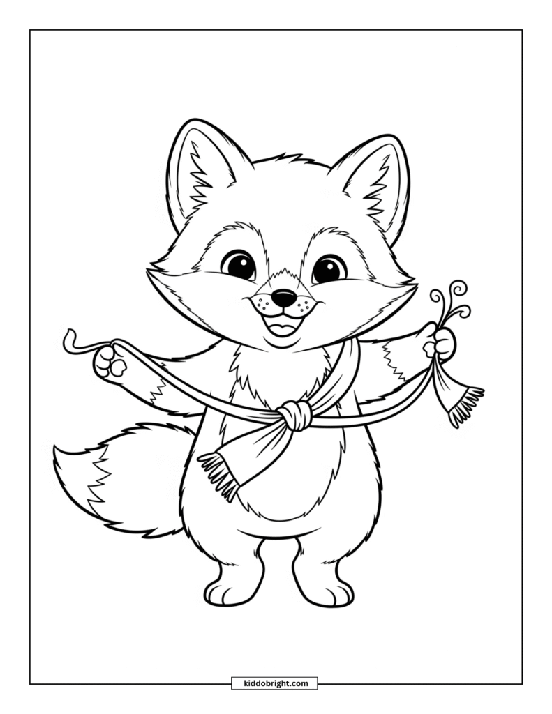 Arctic fox coloring pages free download