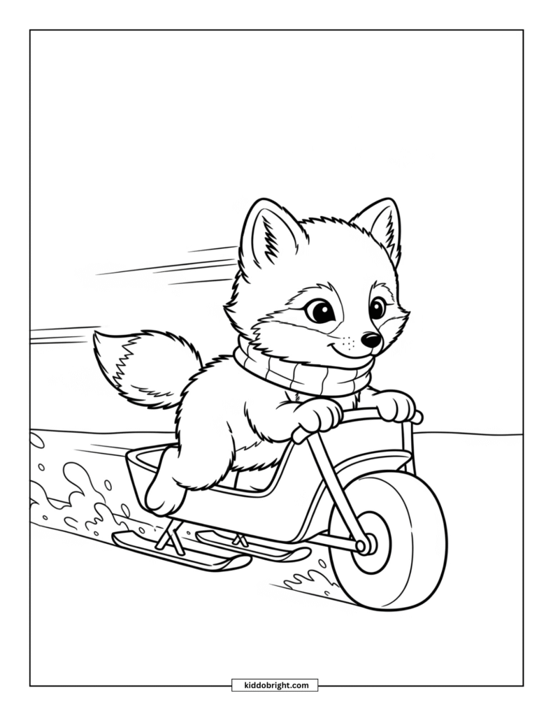 Arctic fox coloring pages free download