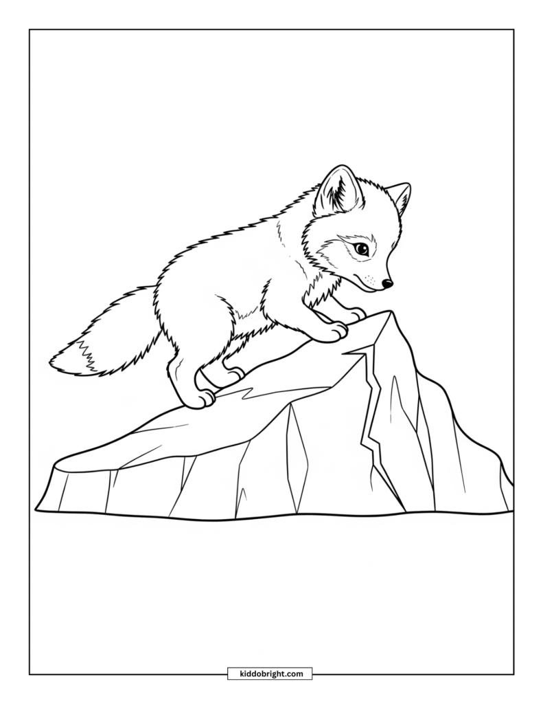 Arctic fox coloring pages free download