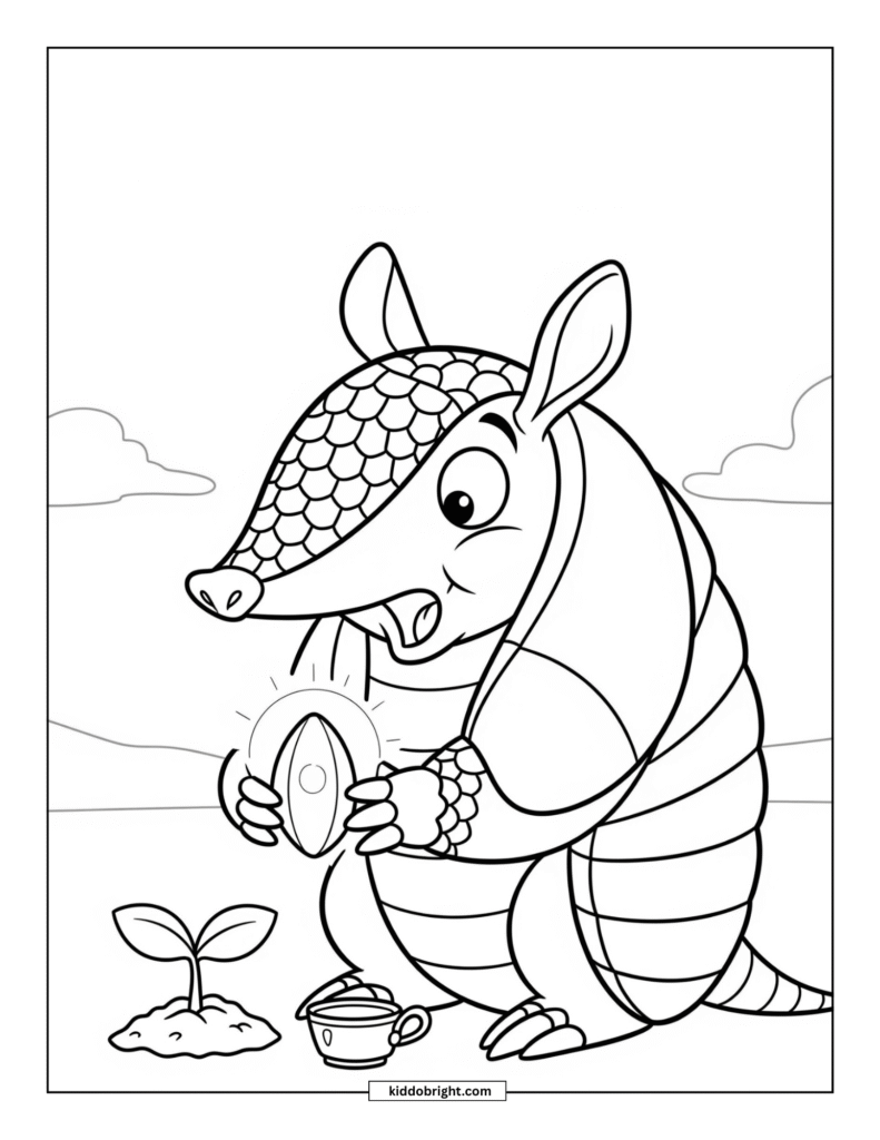 Armadillo coloring pages free download