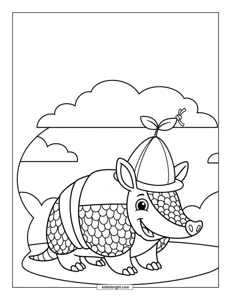 Armadillo coloring pages free download