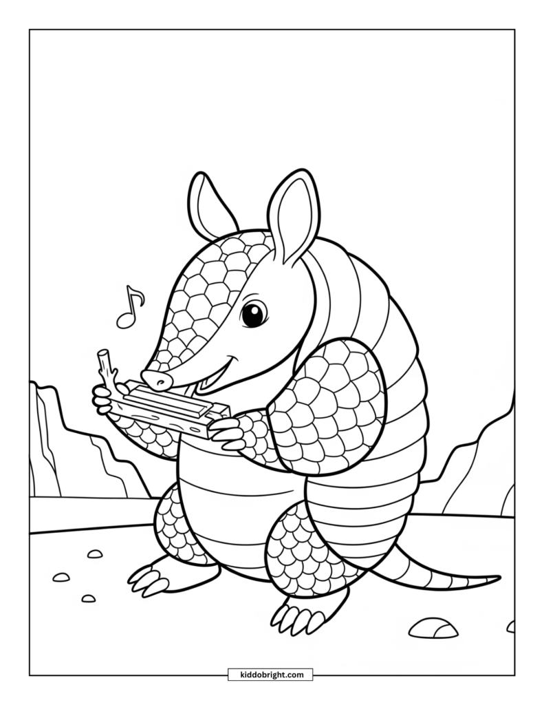Armadillo coloring pages free download