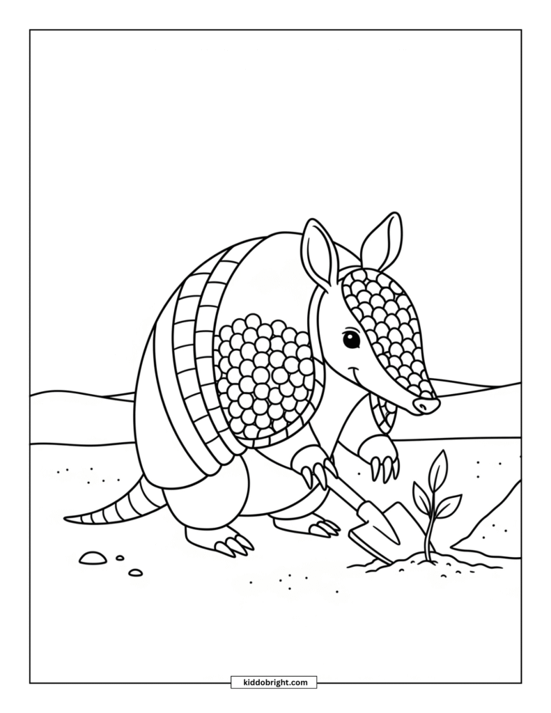 Armadillo coloring pages free download