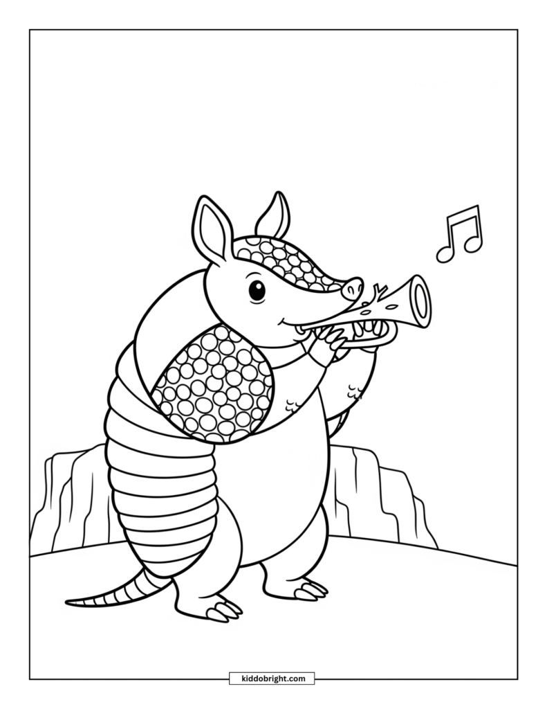 Armadillo coloring pages free download