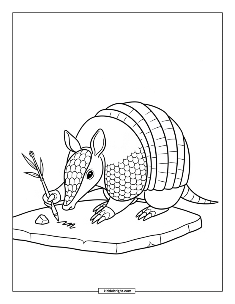 Armadillo coloring pages free download