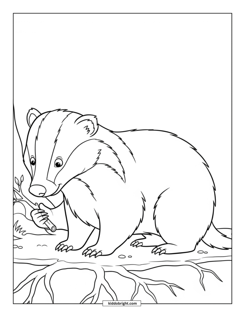 Badger coloring pages free download