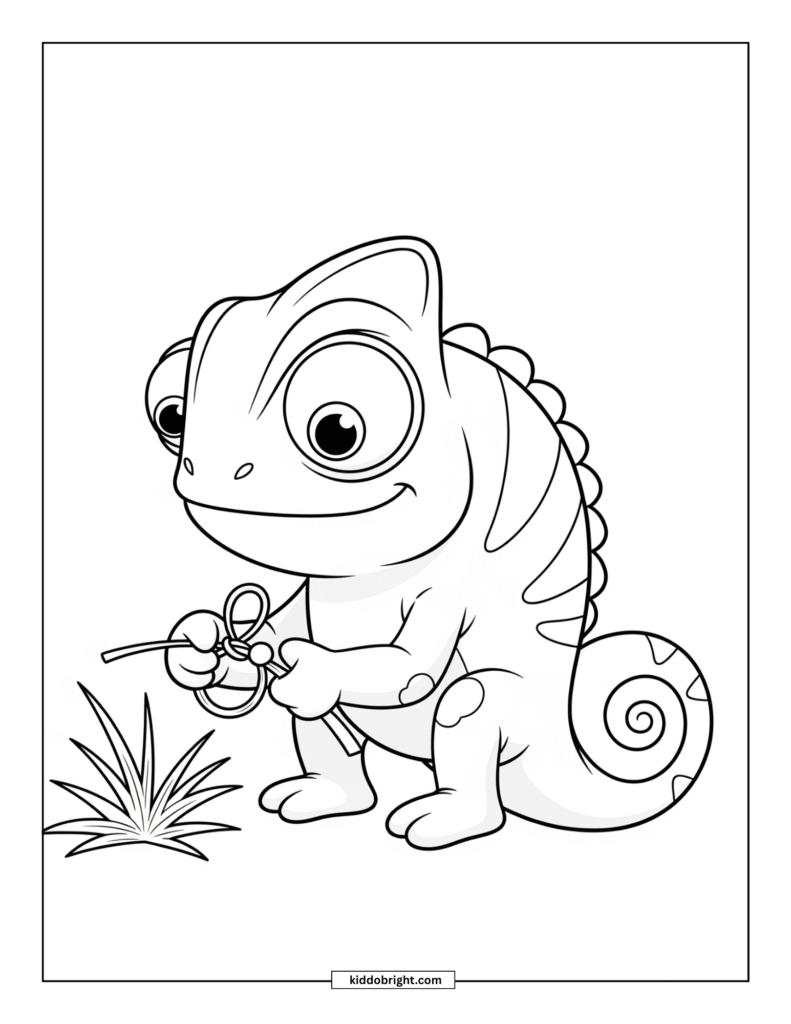 Chameleon coloring pages free download