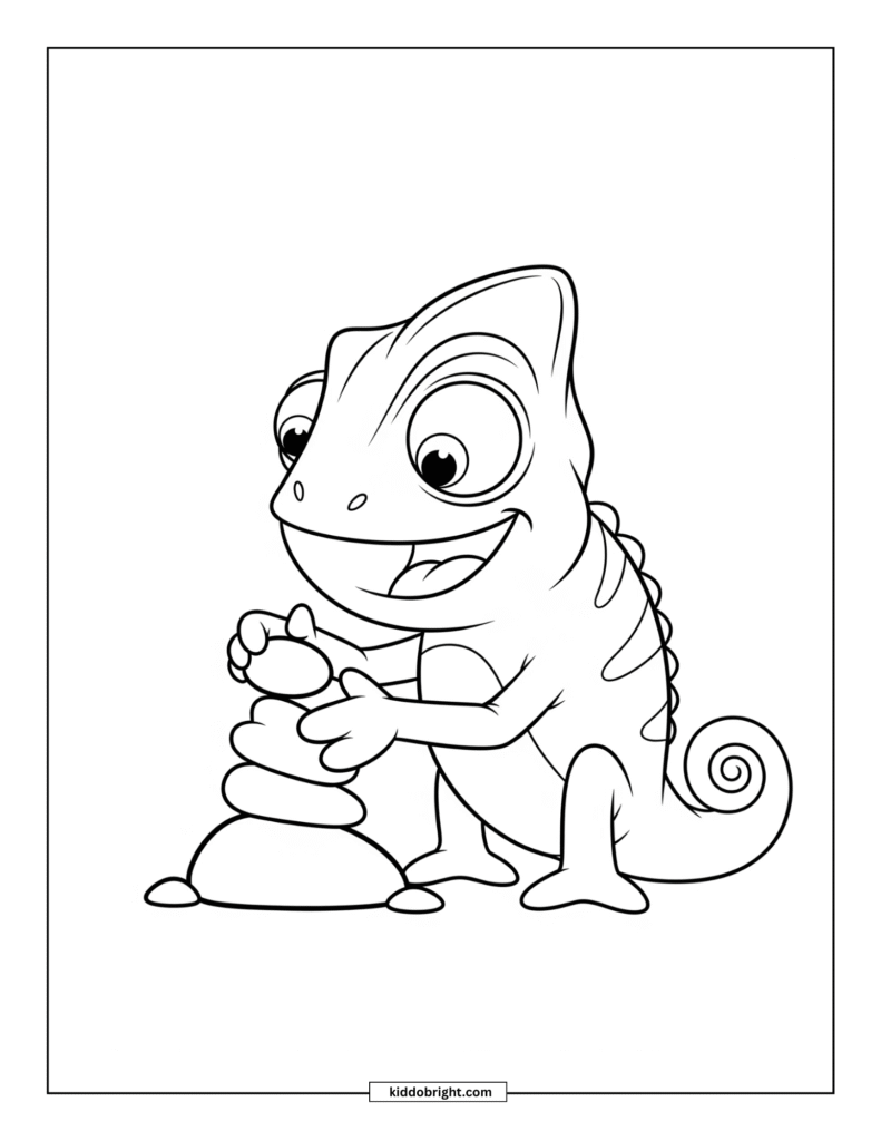 Chameleon coloring pages free download