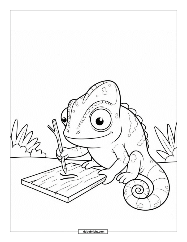 Chameleon coloring pages free download