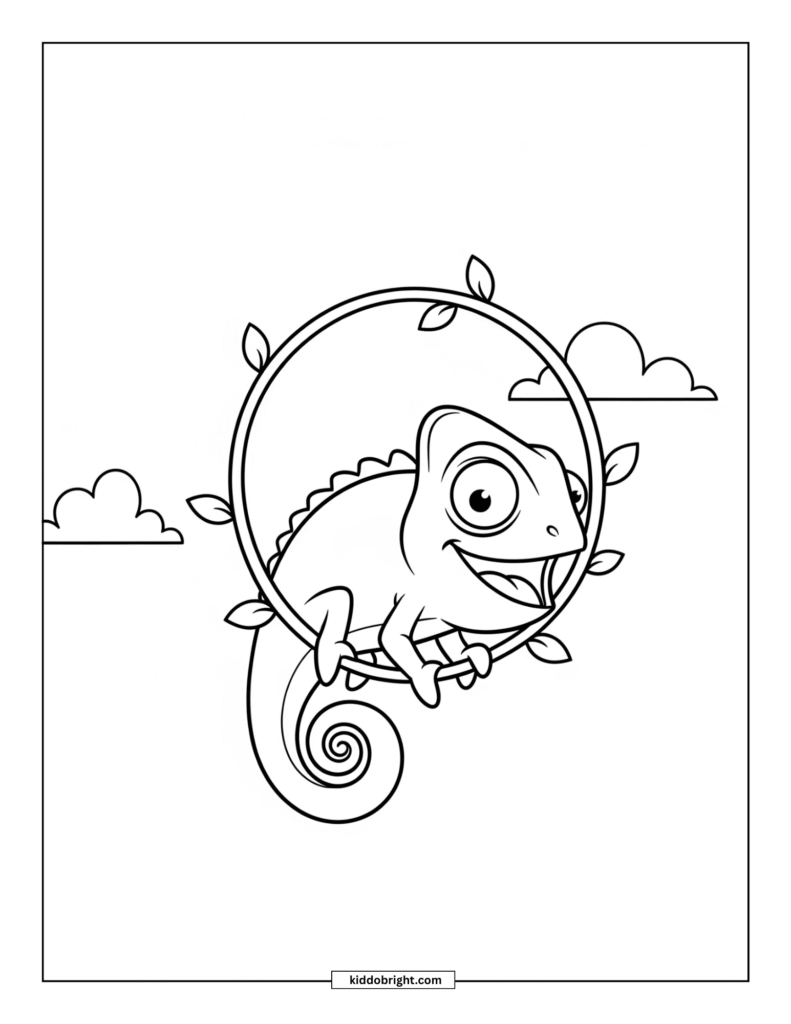 Chameleon coloring pages free download