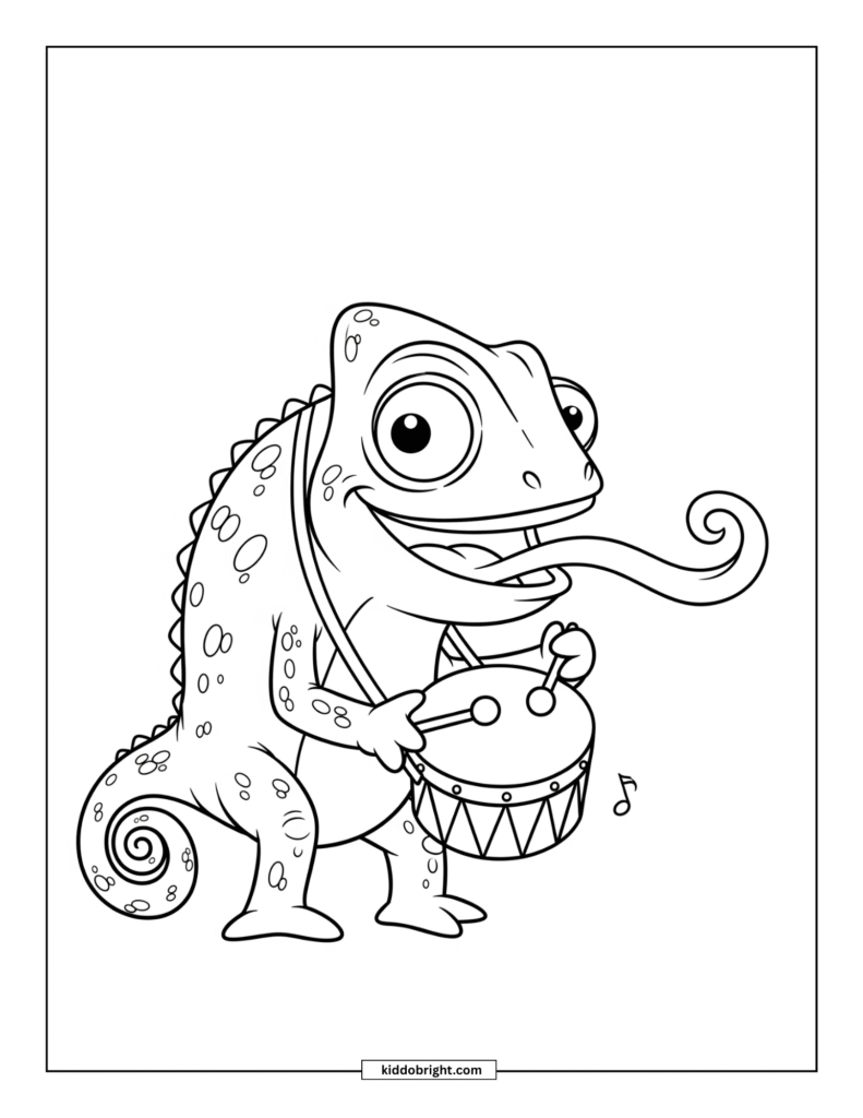 Chameleon coloring pages free download