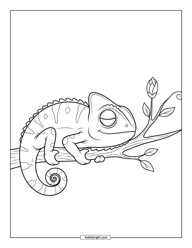 Chameleon coloring pages free download