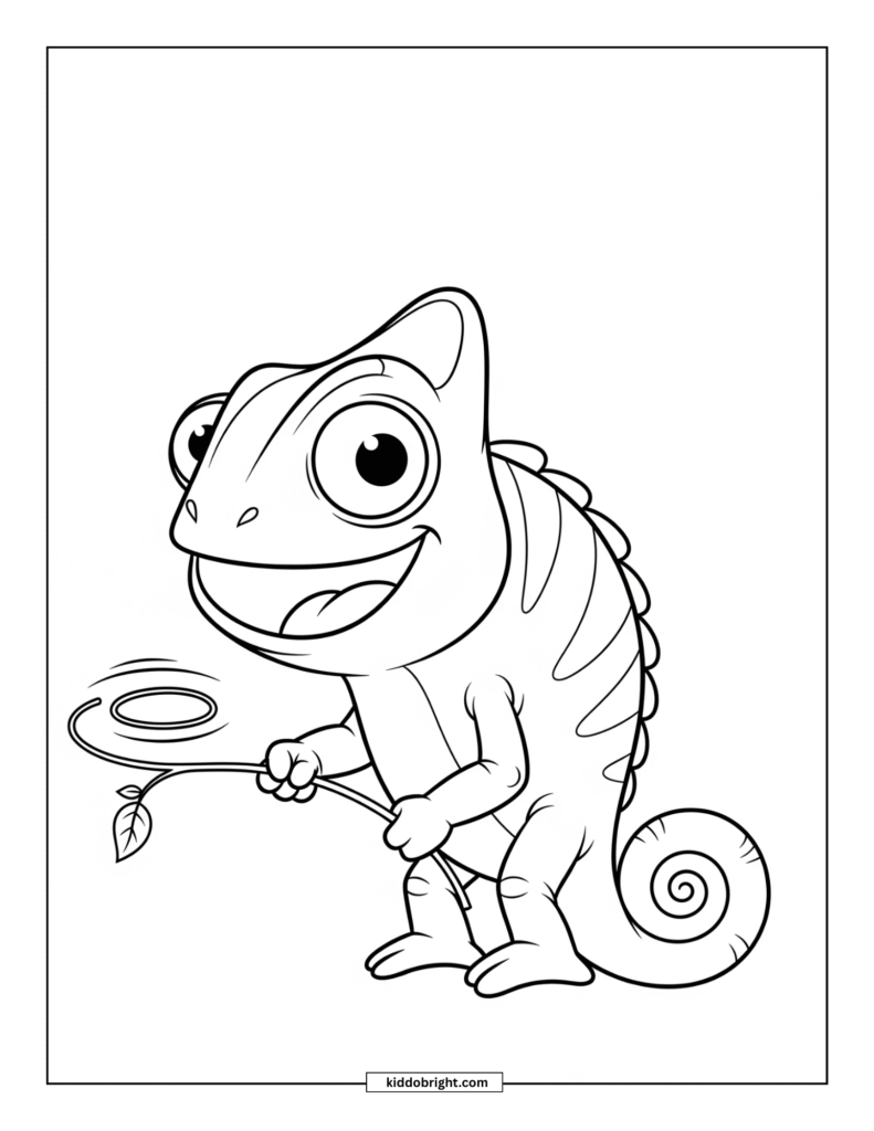 Chameleon coloring pages free download