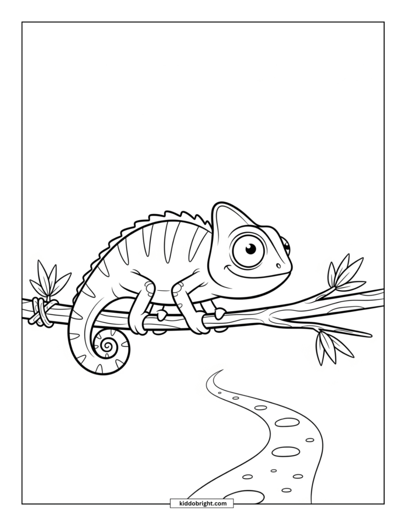Chameleon coloring pages free download