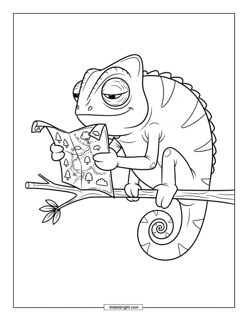 Chameleon coloring pages free download
