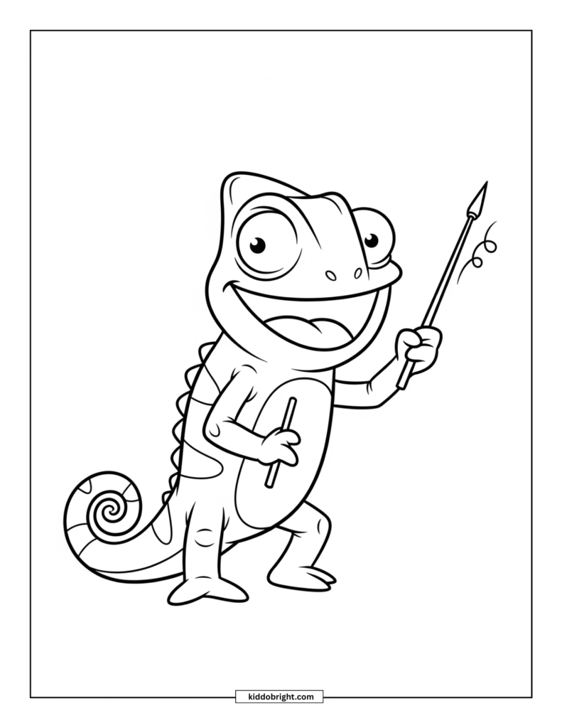 Chameleon coloring pages free download