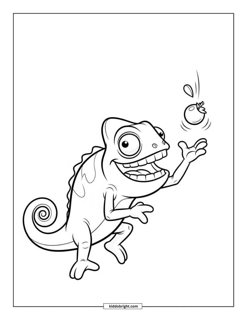 Chameleon coloring pages free download
