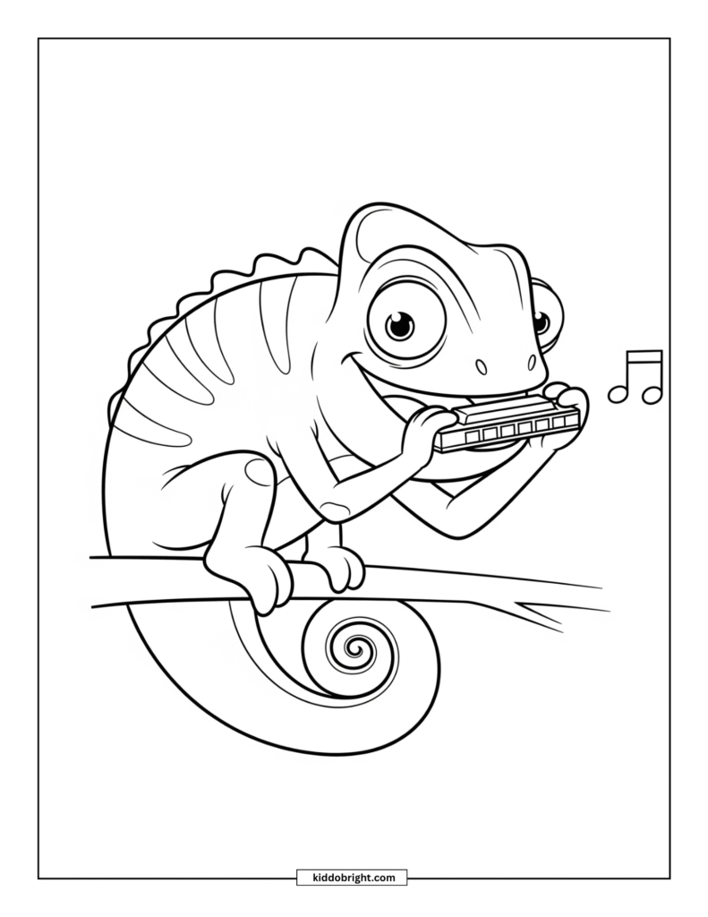 Chameleon coloring pages free download