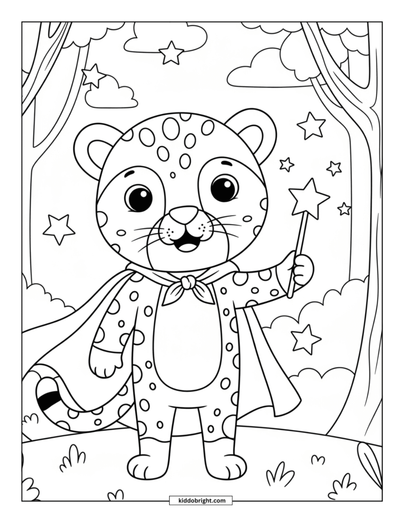Cheetah coloring pages for kids free download