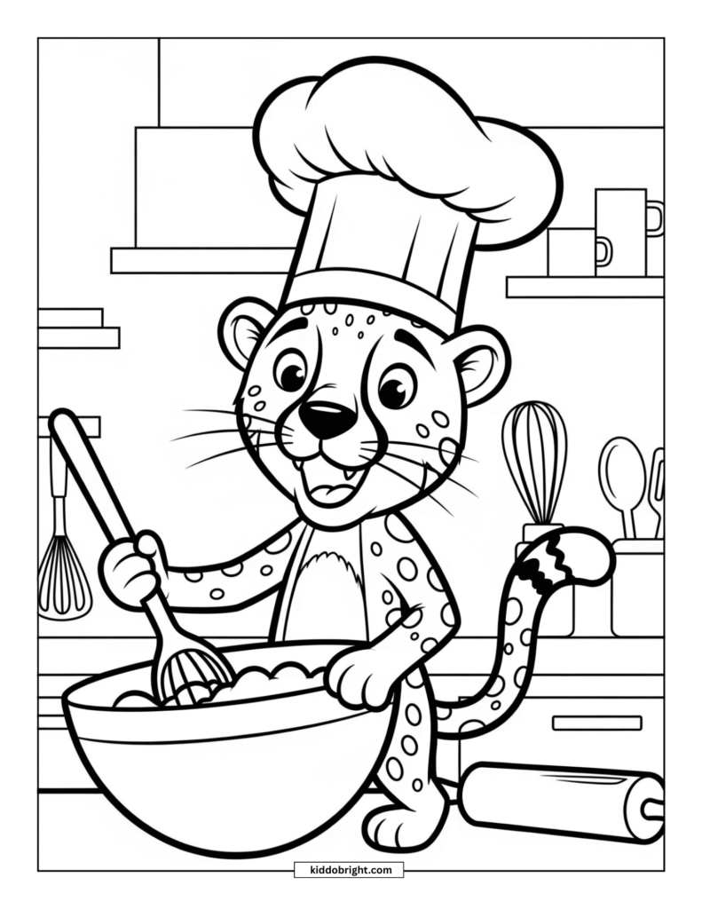 Cheetah coloring pages for kids free download