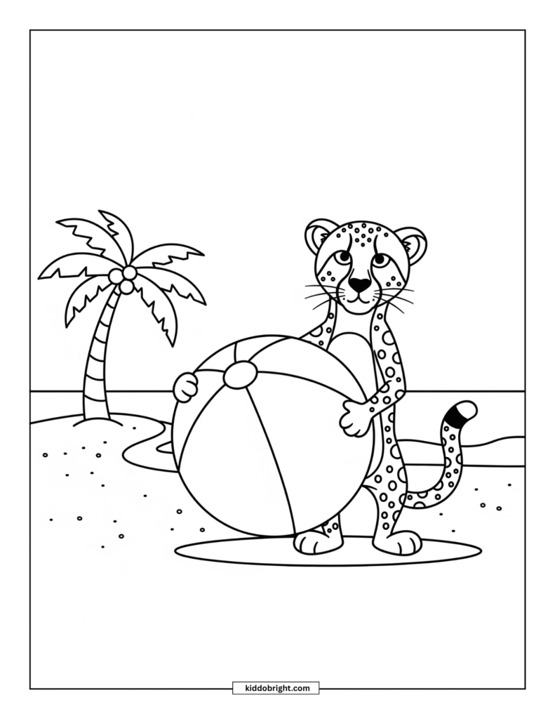 Cheetah coloring pages for kids free download