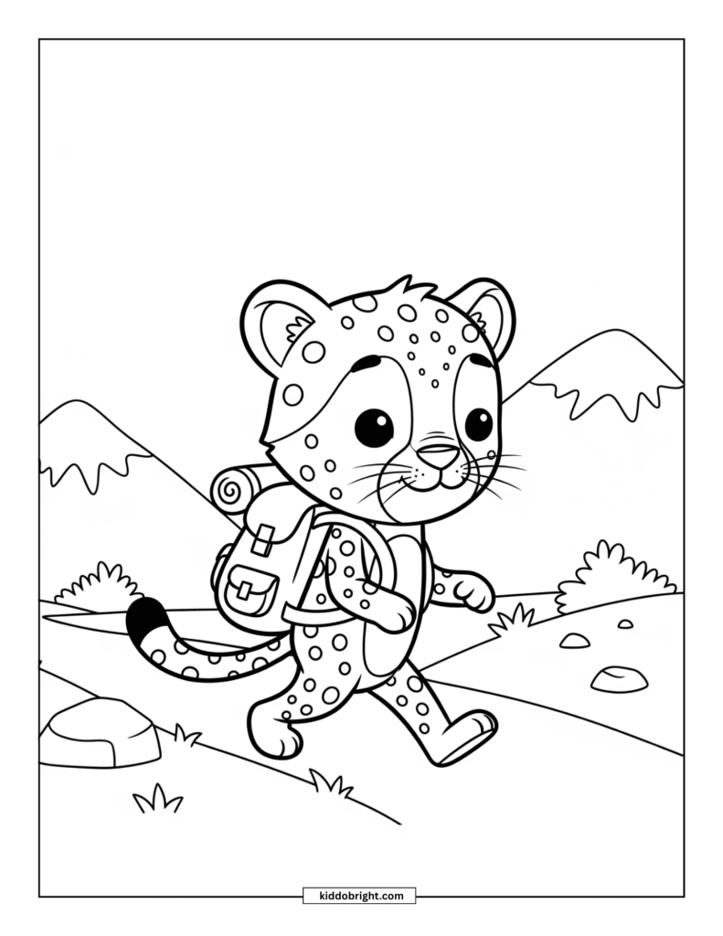 Cheetah coloring pages for kids free download