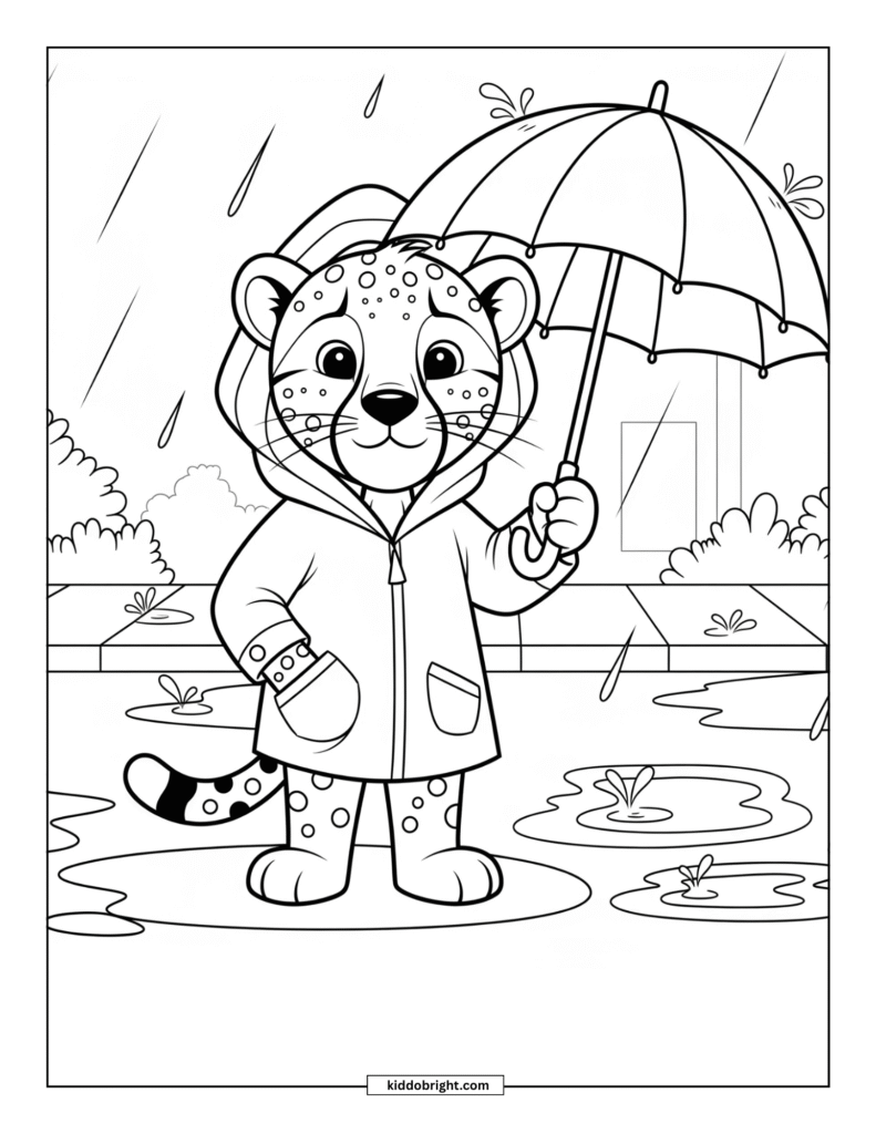 Cheetah coloring pages for kids free download