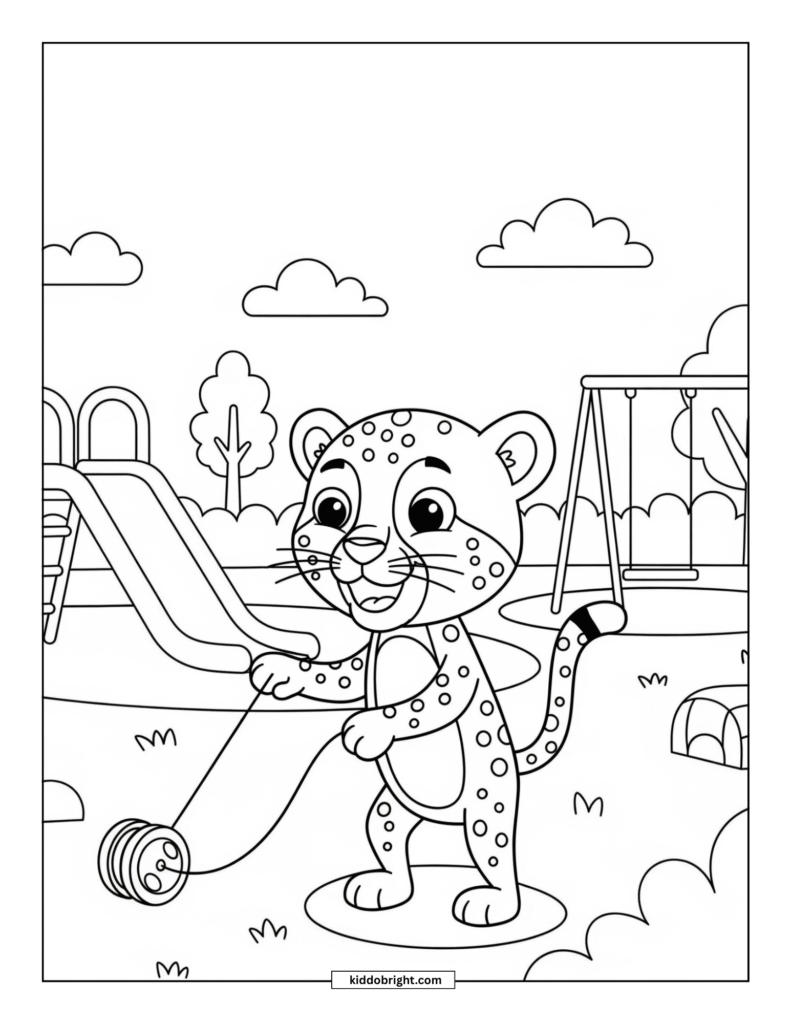 Cheetah coloring pages for kids free download