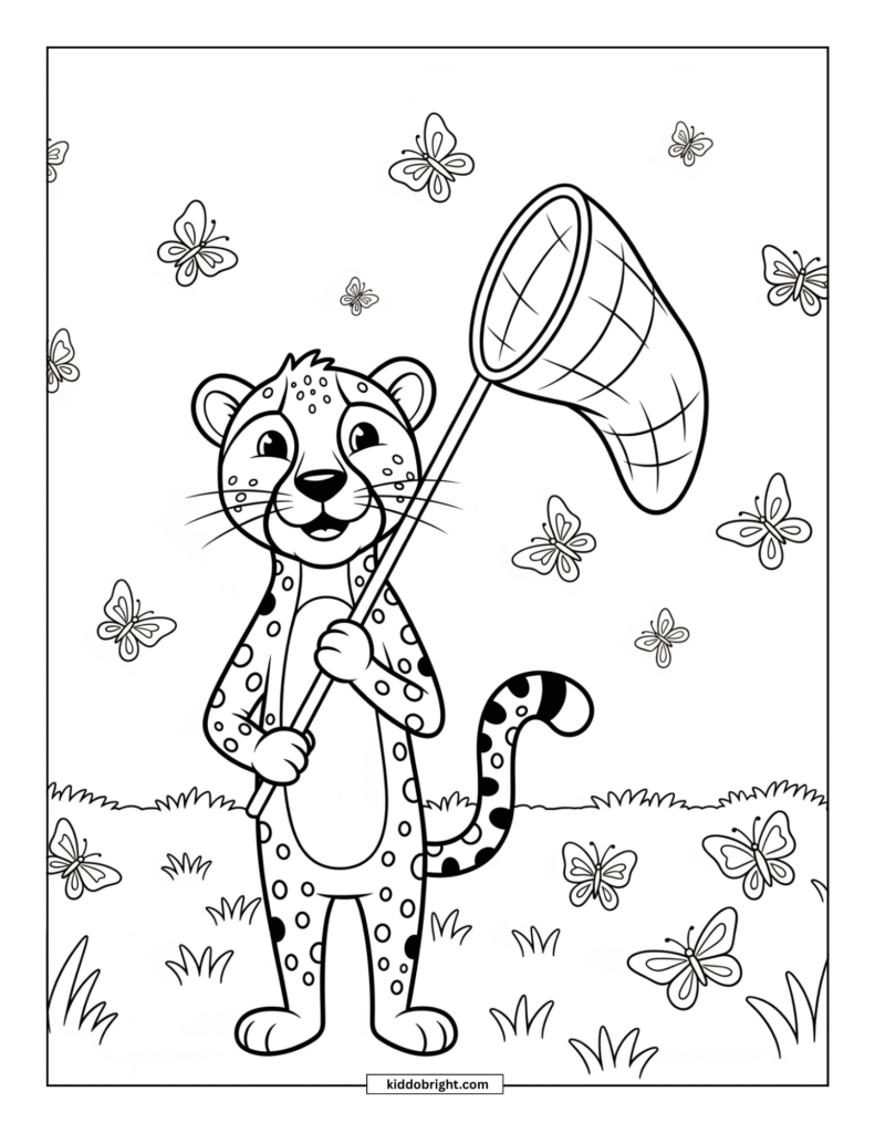 Cheetah coloring pages for kids free download