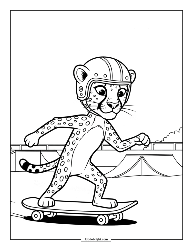 Cheetah coloring pages for kids free download