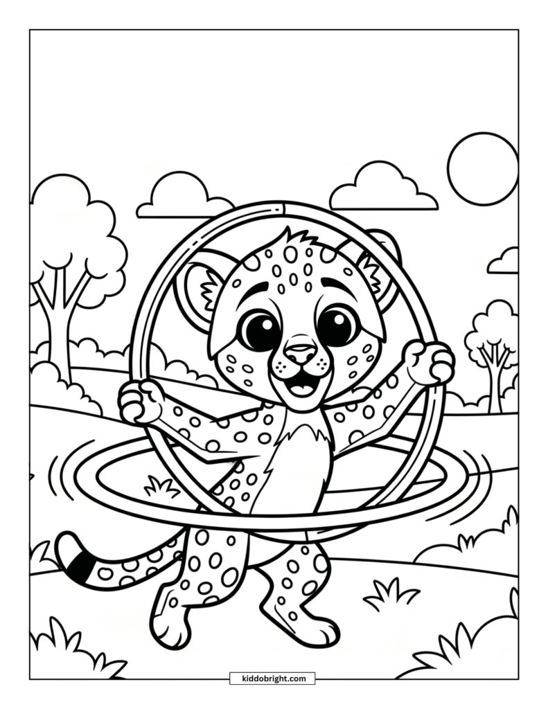 Cheetah coloring pages for kids free download