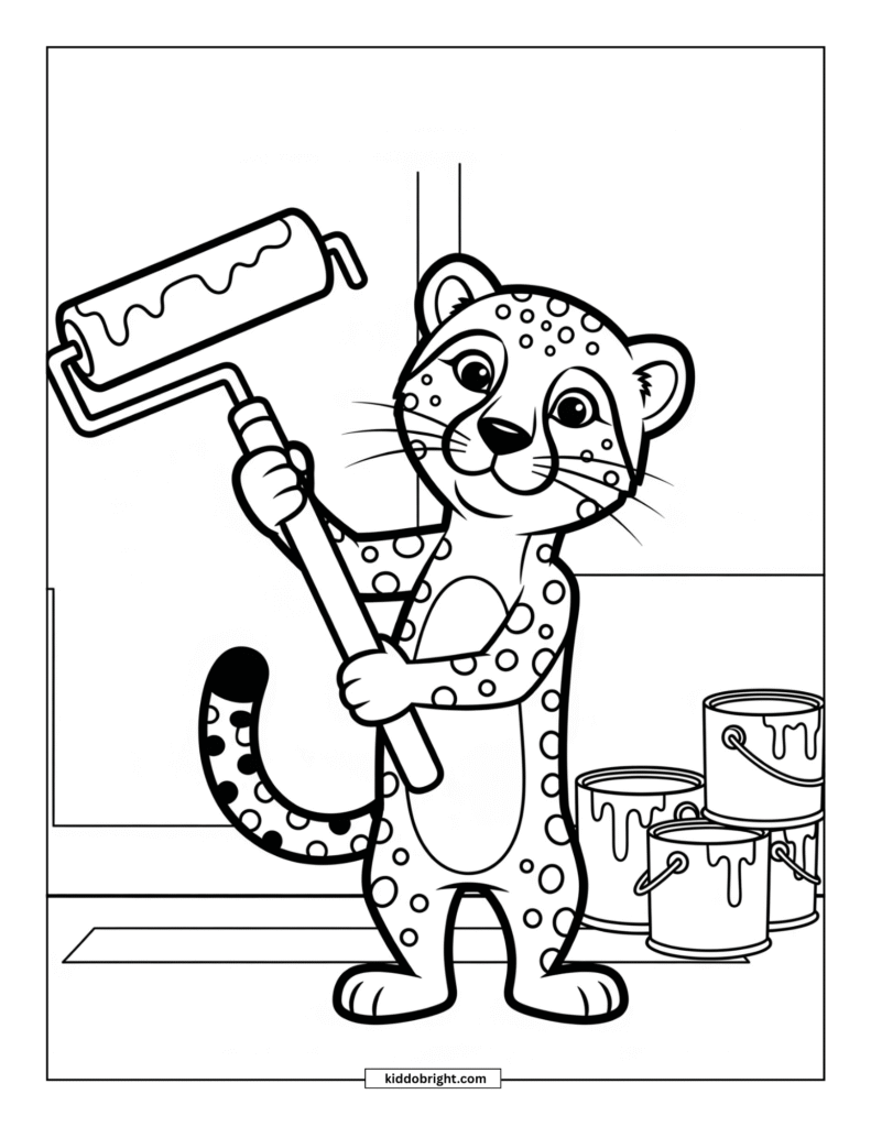 Cheetah coloring pages for kids free download