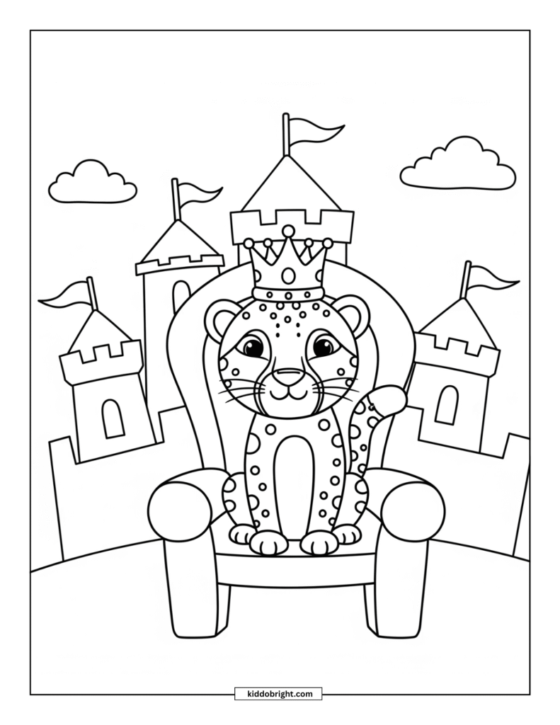 Cheetah coloring pages for kids free download