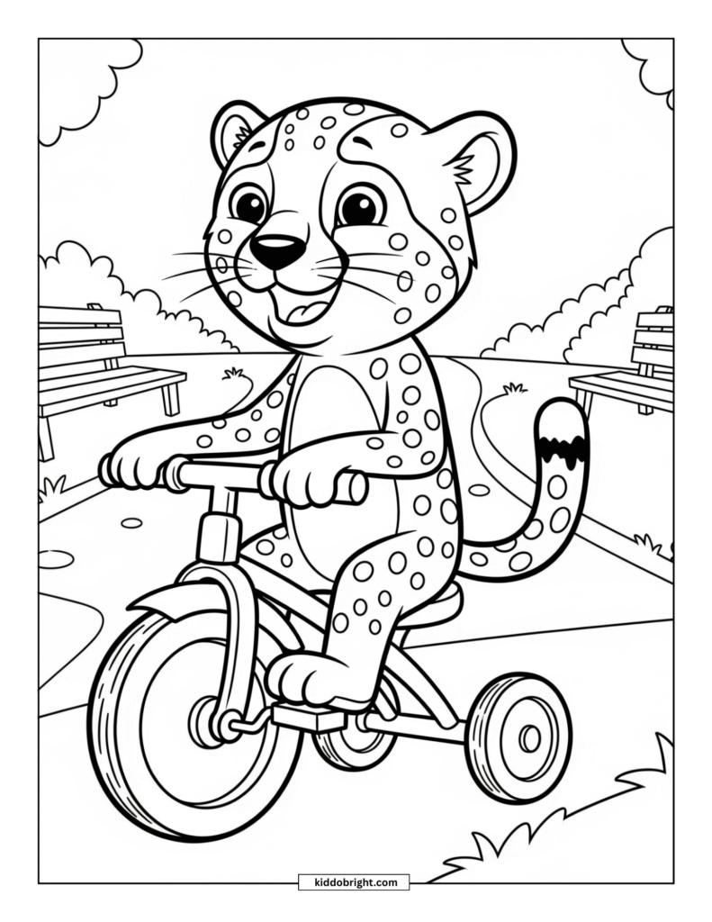 Cheetah coloring pages for kids free download