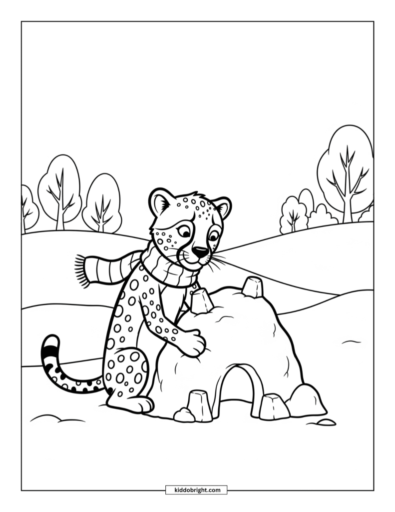 Cheetah coloring pages for kids free download