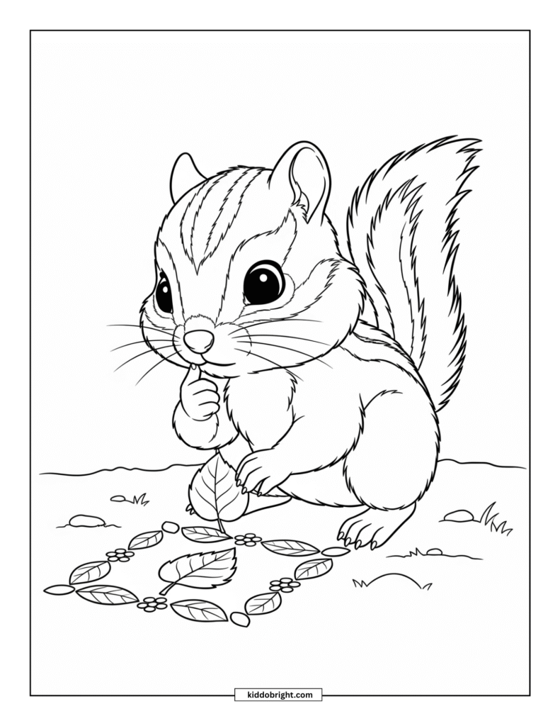 Chipmunk coloring pages for kids free download