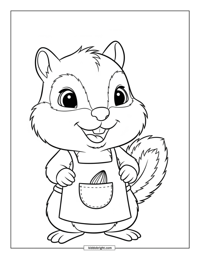 Chipmunk coloring pages for kids free download
