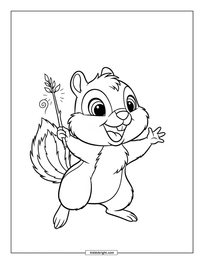 Chipmunk coloring pages for kids free download