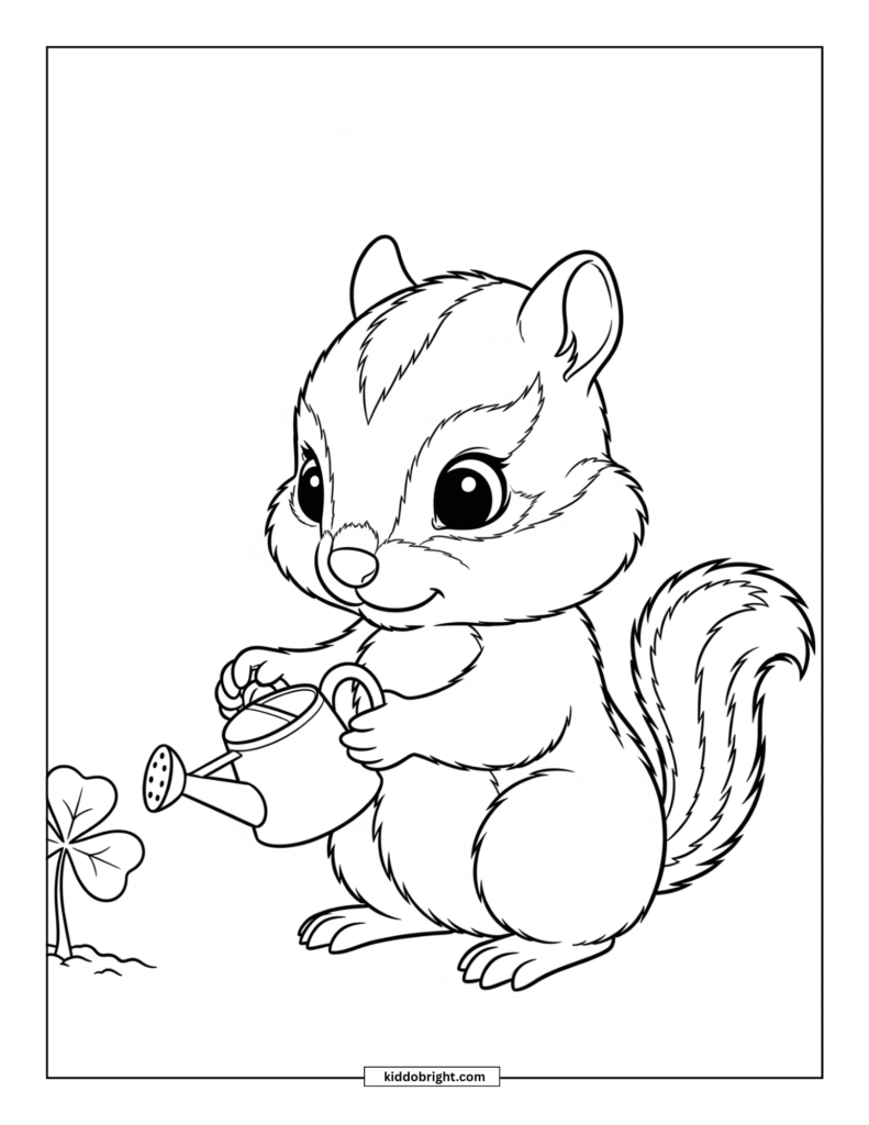 Chipmunk coloring pages for kids free download