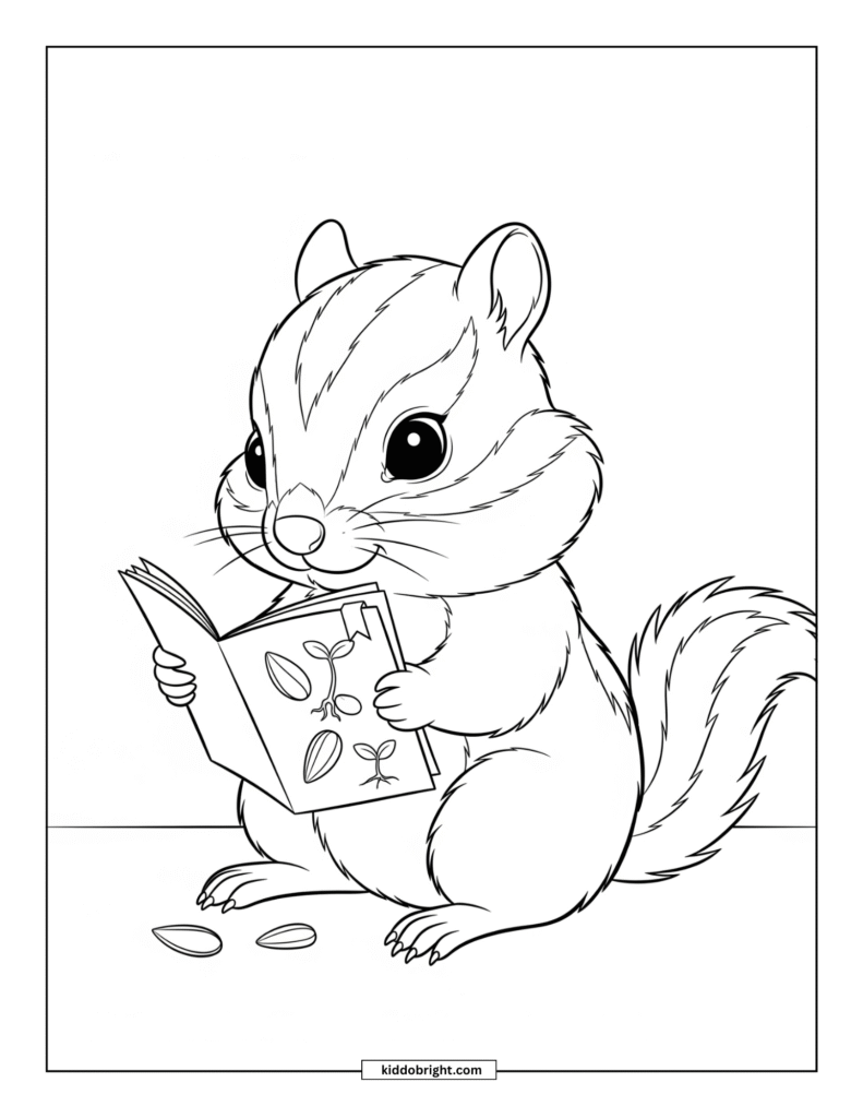 Chipmunk coloring pages for kids free download